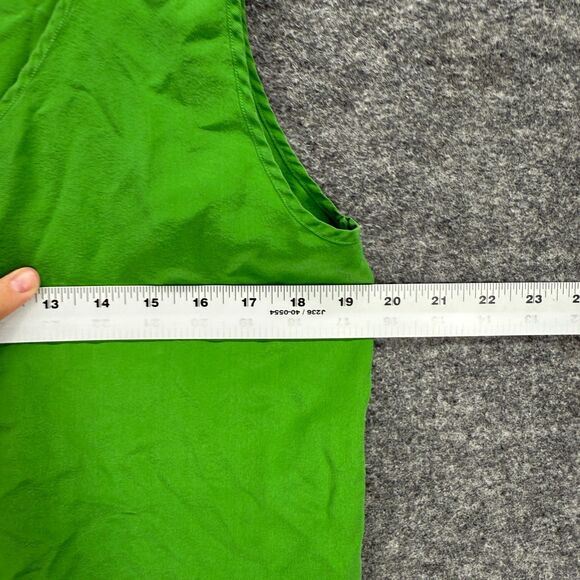 Vivinne X Blouse Women XL Green Sleeveless Wide Strap Silk Round Neck Casual - Picture 4 of 6